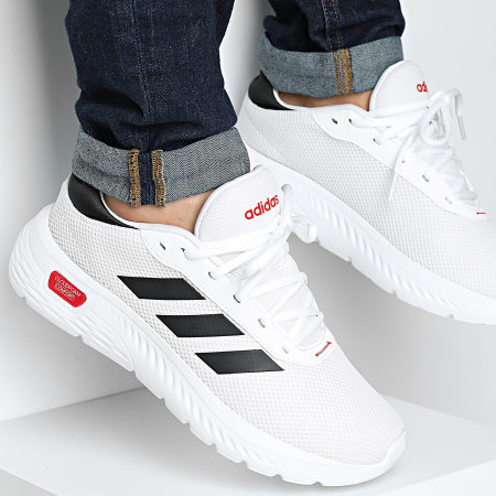 Adidas Sportswear - Baskets Cloudfoam Comfy IH6132 Footwear White Core Black Better Scarlet