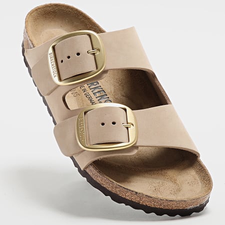 BIRKENSTOCK - Sandales Femme Arizona Big Buckle Beige Doré