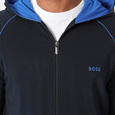 BOSS - Top con cappuccio e zip Mix And Match 5055313 blu navy