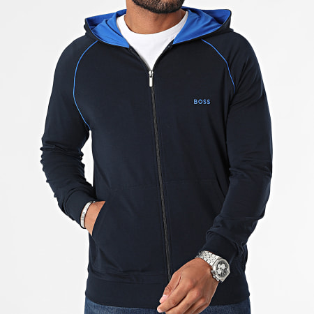 BOSS - Sudadera con capucha y cremallera Mix And Match 5055313 Azul marino