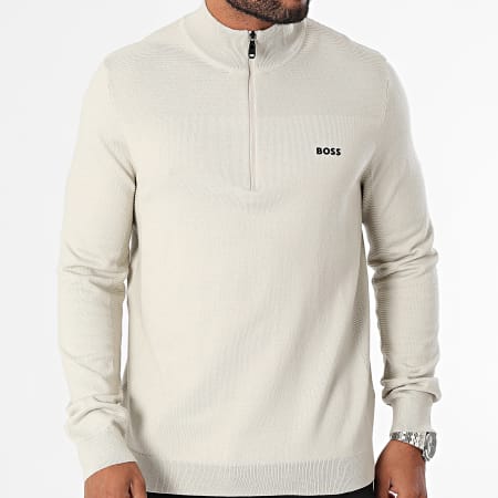 BOSS - Jersey con cremallera Momentum X 50498560 Beige claro