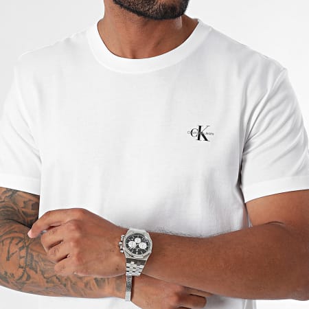 Calvin Klein - Lote de 2 camisetas 0199 Blanco Marrón