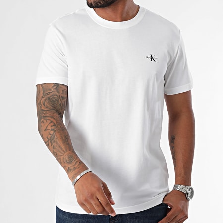 Calvin Klein - Lote de 2 camisetas 0199 Blanco Marrón