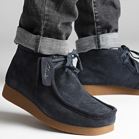 Clarks - Scarpe Wallabee Evo Navy in pelle scamosciata