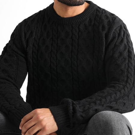 LBO - Cable Crew Neck Sweater 1425 Negro