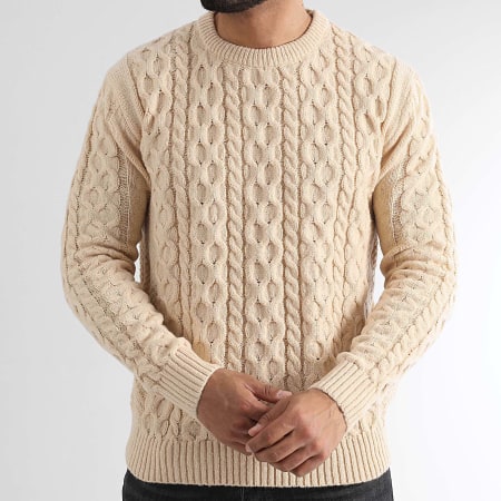 LBO - Pull Col Rond Torsades 1429 Beige