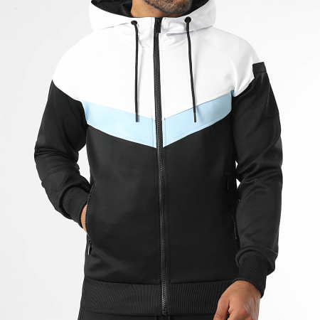 LBO - Chándal Tricolor 0241 Negro Blanco Azul Claro