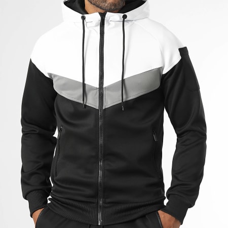 LBO - Ensemble De Survetement Tricolore 0243 Noir Blanc Gris Anthracite