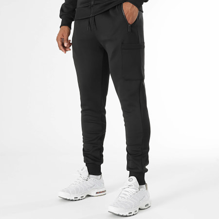 LBO - Ensemble De Survetement Tricolore 0243 Noir Blanc Gris Anthracite