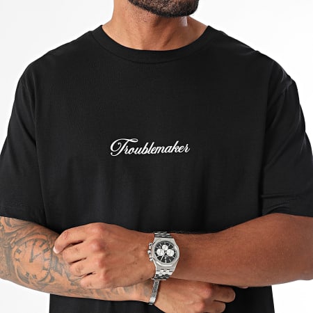 Luxury Lovers - Oversize Tee Shirt Large Troublemaker Enrage Negro