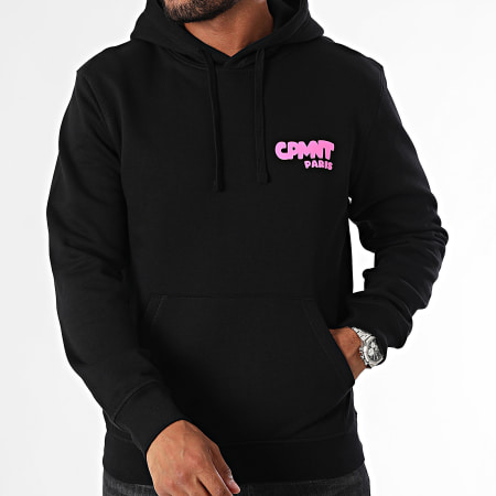 Comportement - Sudadera Bubble Negro Rosa Fluo