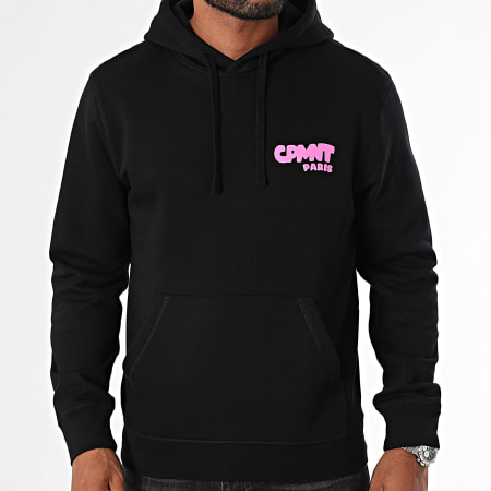 Comportement - Bubble Hoodie Zwart Roze Fluo