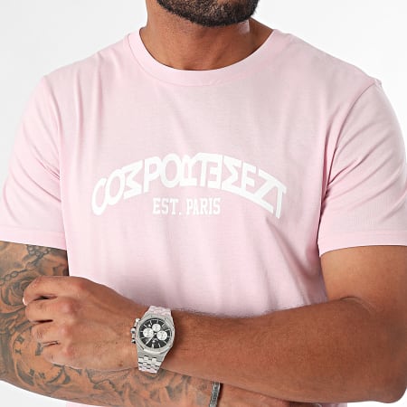 Comportement - Camiseta Est. Paris Rosa Blanco