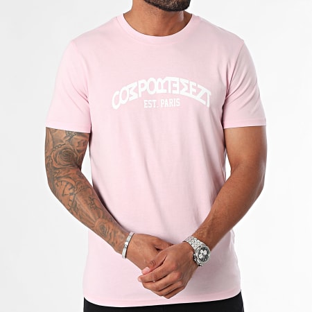 Comportement - Camiseta Est. Paris Rosa Blanco