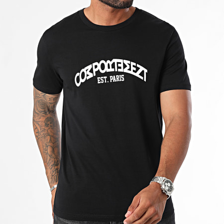 Comportement - T-shirt Est. Parijs Zwart Wit