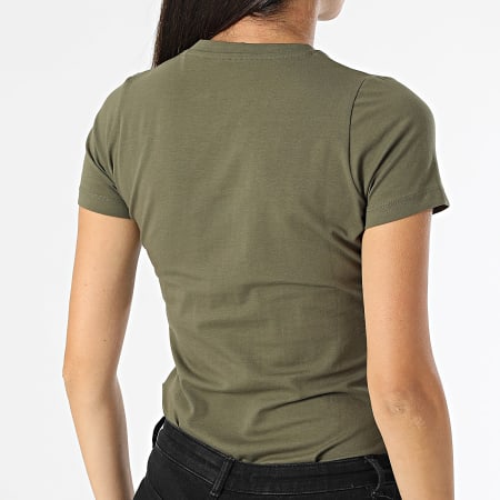 Pepe Jeans - Camiseta Mujer Slim New Virginia Verde Caqui