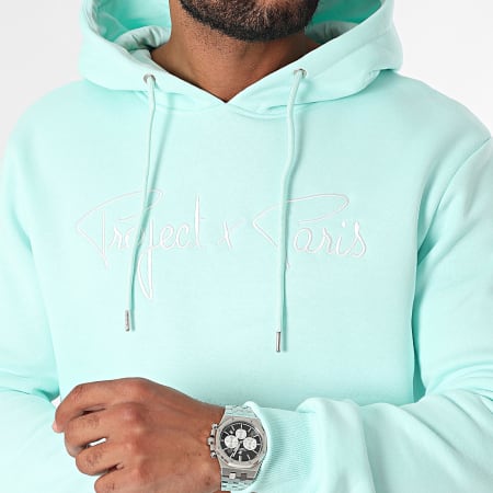 Project X Paris - Sweat Capuche 1920010 Bleu Turquoise