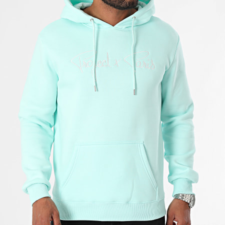 Project X Paris - Sweat Capuche 1920010 Bleu Turquoise