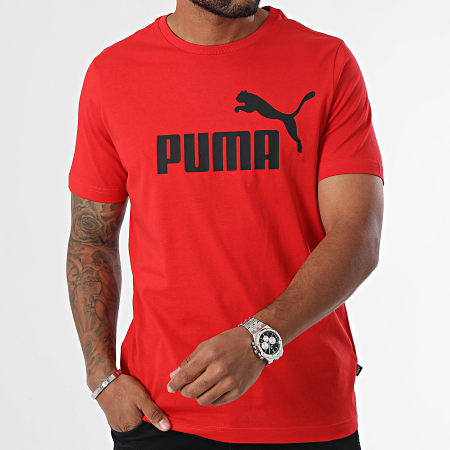 Puma - Essentiële Logo Tee Rood