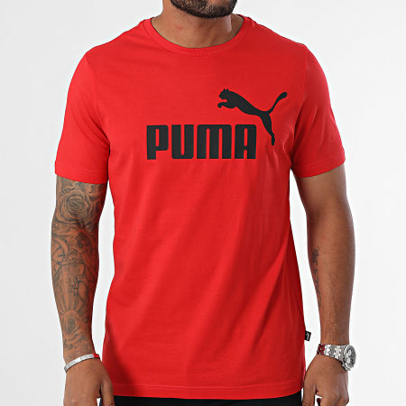 Puma - Essentiële Logo Tee Rood