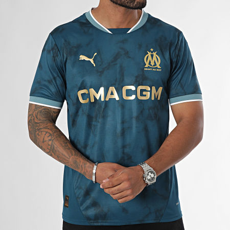 Puma - Maglia Maillot De Foot OM Away Replica 775294 Bleu Marine Doré