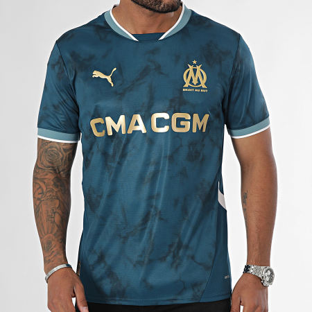 Puma - Maillot De Foot OM Away Jersey Replica 775294 Blauw Marine Doré