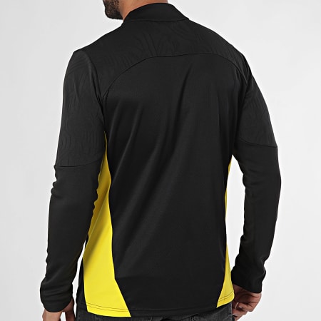 Puma - Tee Shirt Manches Longues Col Zippé BVB 09 Training 1/4 Zip Top 777610 Noir Jaune