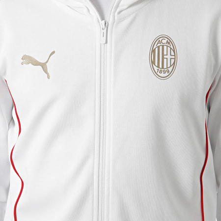 Puma - Felpa con zip AC Milan Casuals 777659 Bianco