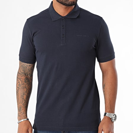 Teddy Smith - Alban Korte Mouw Polo 11316818D Marineblauw