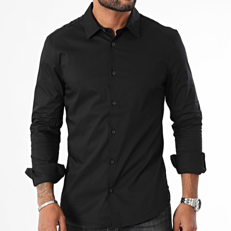 Teddy Smith - Camicia Oswald a maniche lunghe 10716990D Nero