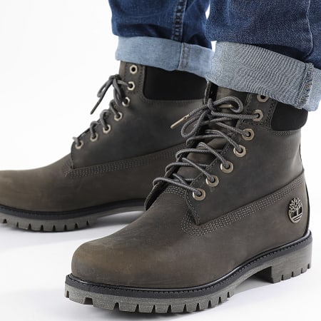 Timberland - Premium 6 In Lace Waterproof Medium A2P6W Medium Grey Full Grain