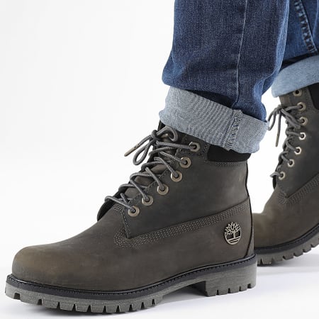 Timberland - Premium 6 In Lace Waterproof Medium A2P6W Medium Grey Full Grain