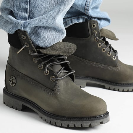 Timberland Stivali Premium 6 In Lace Waterproof Medium A2P6W Medium Grey Full Grain Ryses