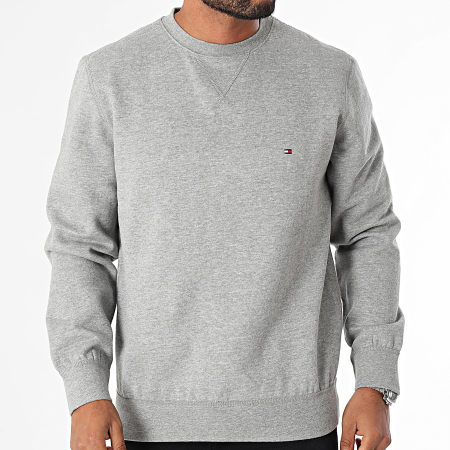 Tommy Hilfiger - Cuello redondo Sudadera polar 7232 Gris jaspeado