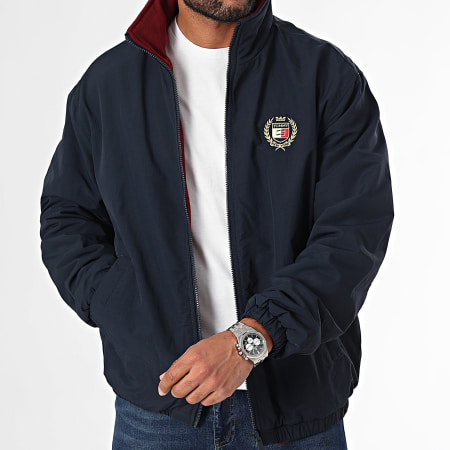 Tommy Jeans - Giacca con zip reversibile Polar Crest Reverse 9643 Navy