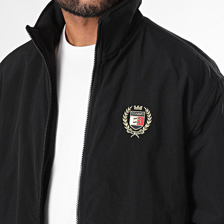 Tommy Jeans - Chaqueta Polar Crest Reverse Zip 9643 Negra