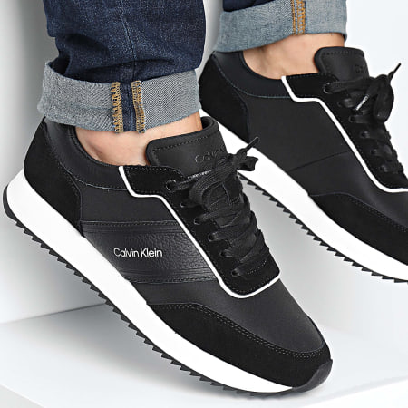 Calvin Klein - Baskets Low Top Lace Up Mix 1554 Black White