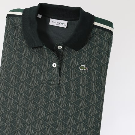 Lacoste - Robe A Bandes Femme Slim Fit The Blend Vert