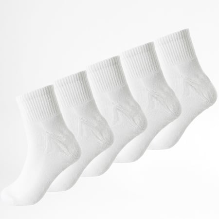 LBO - Lote de 5 pares de calcetines 00125 blancos