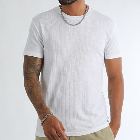 LBO - Textured T-shirt met korte mouwen 3480 Wit