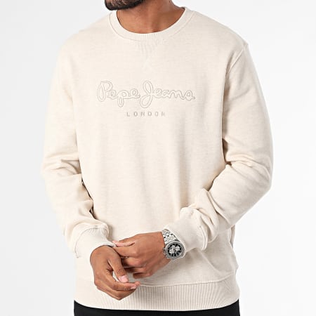 Pepe Jeans - Crewneck Sweat New Nouvel PM582719 Beige Chiné