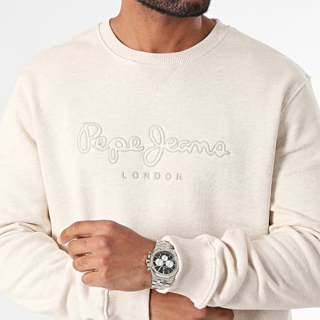 Pepe Jeans - Crewneck Sweat New Nouvel PM582719 Beige Chiné