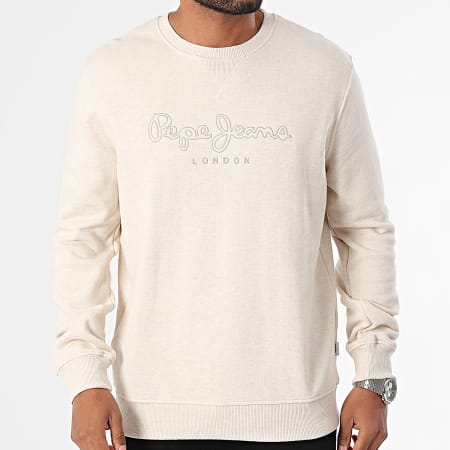 Pepe Jeans - Crewneck Sweat New Nouvel PM582719 Beige Chiné