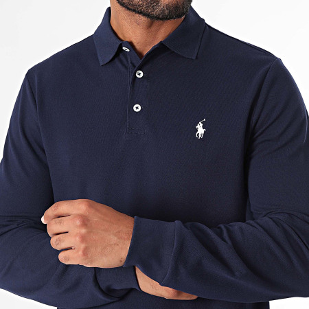 Polo Ralph Lauren - Polo personalizado de manga larga Slim Original Player Azul Marino