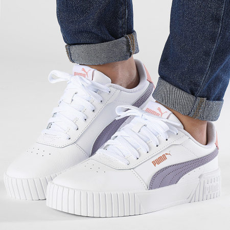 Carina 2.0 Jr Zapatillas Mujer 386185 Blanco Ciruela Palido