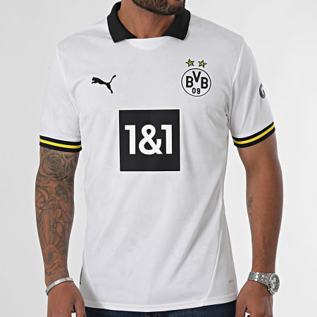 Puma - BVB 09 Terza Maglia Replica 774964 Bianco Nero Giallo Maglia da Calcio