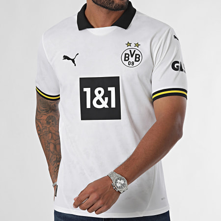 Puma - BVB 09 Derde Jersey Replica 774964 Wit Zwart Geel Voetbaltrui