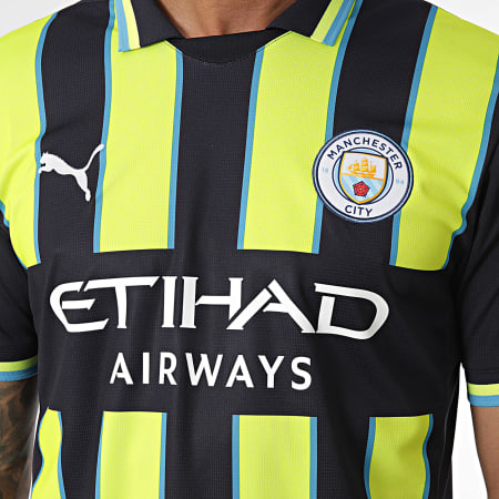 Puma - Manchester City Away Jersey Replica 775086 Navy Green Lime Voetbal Jersey