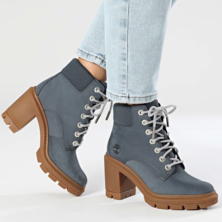 Timberland - Stivali Donna Allington Heights 6 Inch Lace Up A2CKC Blu scuro Nubuck