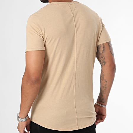 Tommy Jeans - Camiseta cuello pico Jaspe 9587 Beige